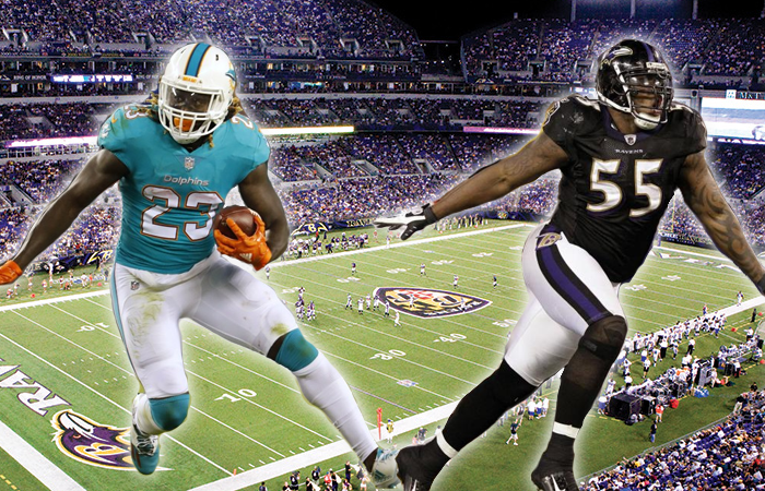 NFL Prop Bets For October 26|dolphins-ravens|dolphins-ravens-football-field