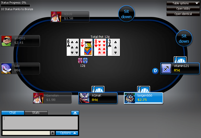 Poker Table at 888poker