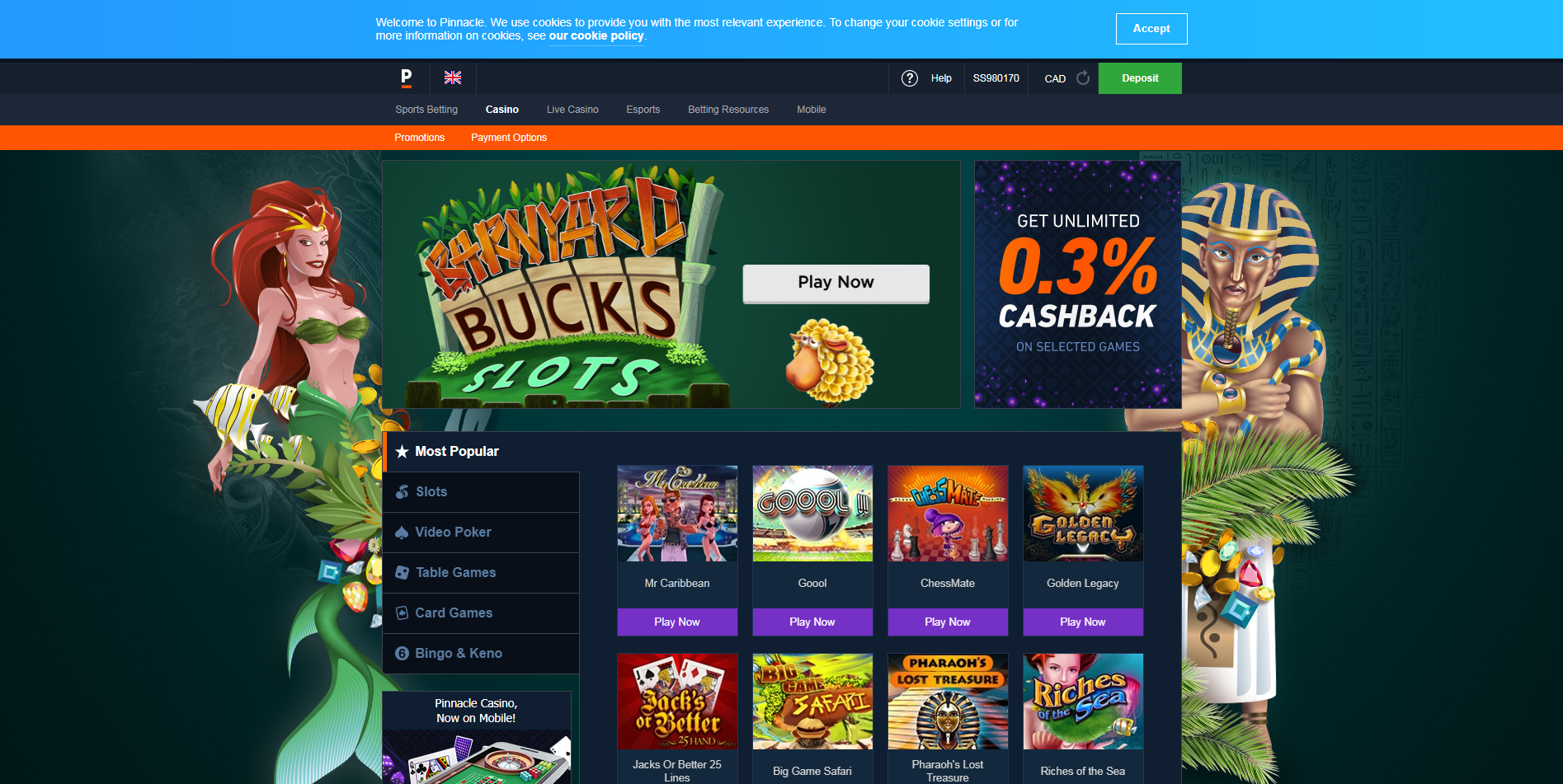 Pinnacle Casino  Pinnacle Online Casino