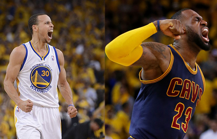 Stephen Curry and Lebron James Yelling From Game Play