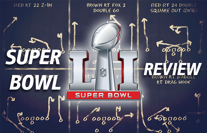 Super Bowl Review Image|NE Patriots vs ATL Falcons Win Probability Chart
