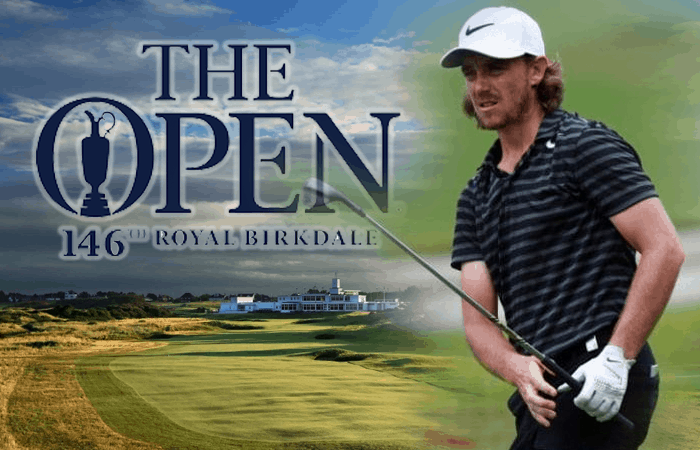 Tommy Fleetwood and The Open Logo