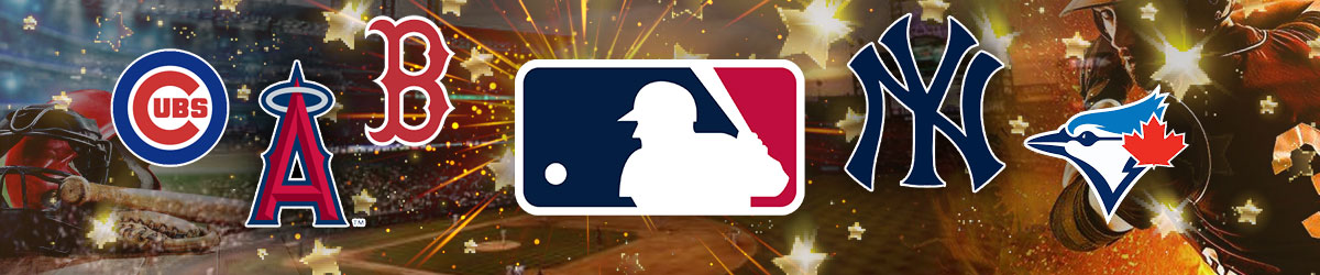 Chicago Cubs, Los Angeles Angels, New York Yankees, Toronto Blue Jays, MLB Logo