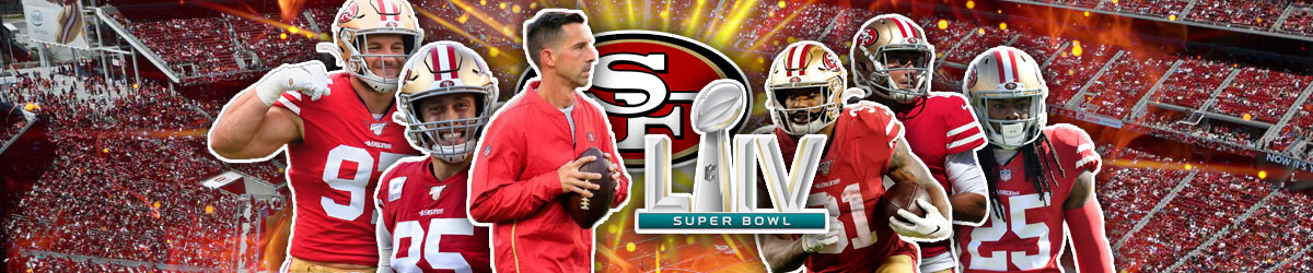 Kyle Shanahan, Richard Sherman and Other 49ers players With 49er and Super Bowl 54 Logo