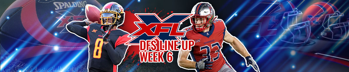 Week 6 XFL DFS Top Lineup