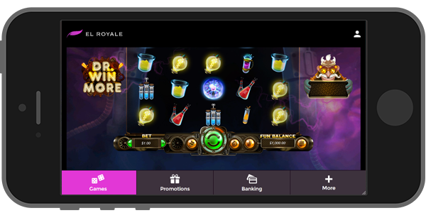 Slot game screenshot from the El Royale Casino app