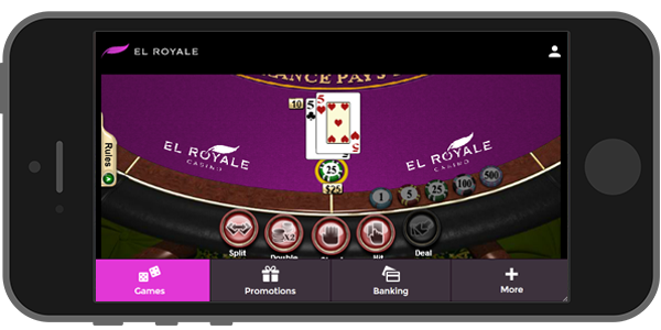 Blackjack on the El Royale app