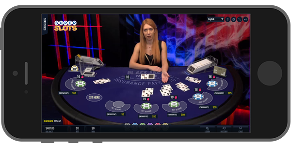 Live dealer games on the SuperSlots.ag casino app