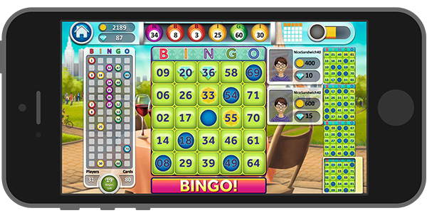 Real money online bingo on a mobile smartphone