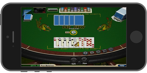 Real money Pai Gow on a mobile device