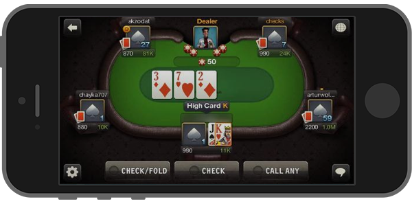 Playing online casino games on a mobile device