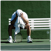 depressed tennis player