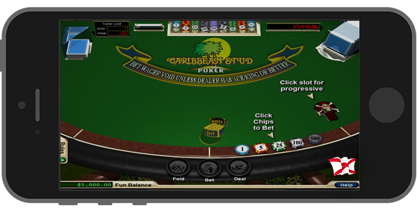An Alabama online casino on a smartphone