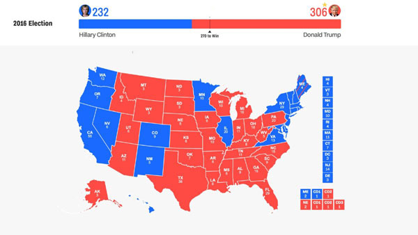 Clinton Trump Election Map