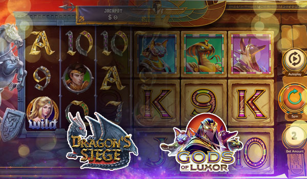 Dragon’s Siege and Gods of Luxor slot games