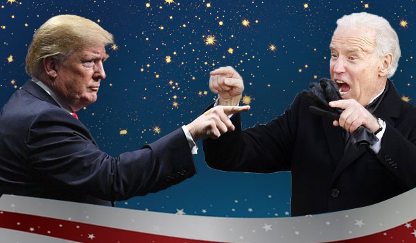Trump and Biden Pointing