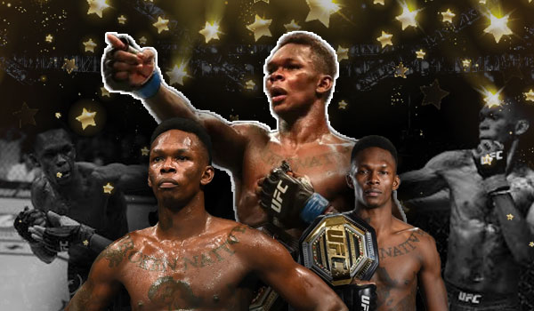 a montage of Israel Adesanya pictures
