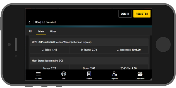 A mobile political betting app