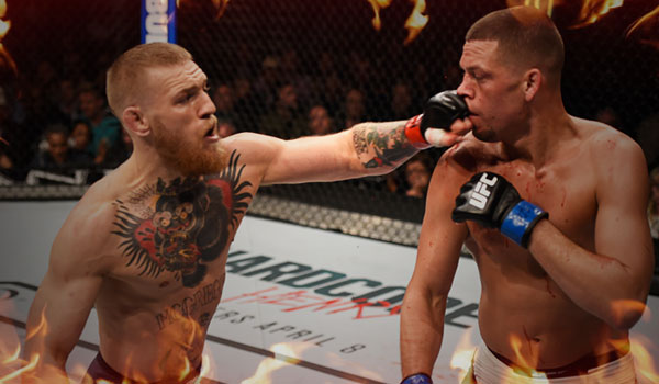 Conor McGregor and Nate Diaz
