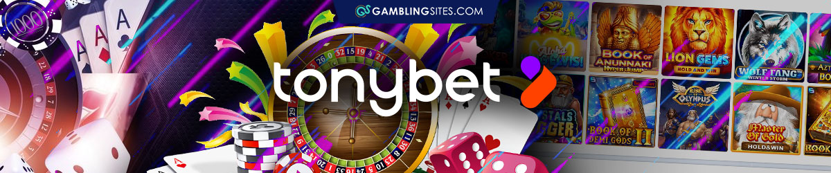 Casino Section at Tonybet, Casino Roulette, Red Dice, Poker Cards