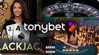 Blackjack and Roulette Live Dealer Games, Tonybet Logo