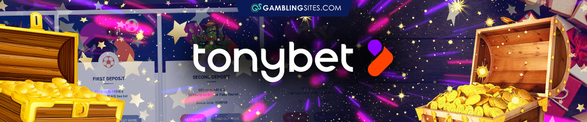 Promotions and Bonuses on Tonybet, Treasure Chests, Tonybet Logo