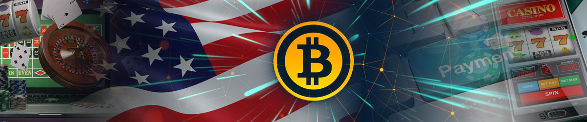 Bitcoin Logo on an American Flag