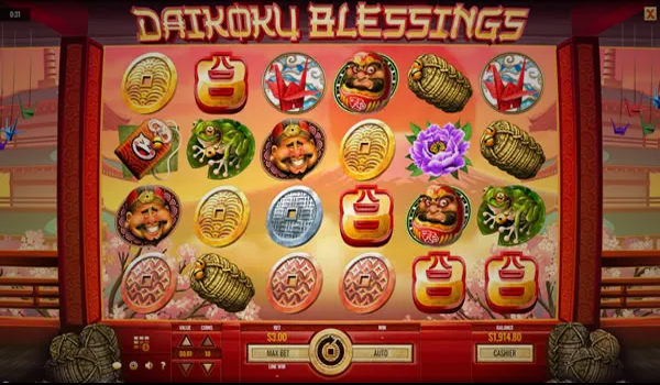 Daikoku Blessings, a Rival slot game