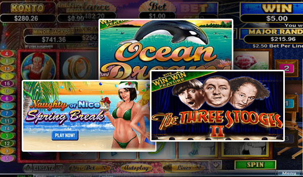 Play RTG slot games like Spring Break Naughty or Nice, Ocean Dreams, and The Three Stooges II to ensure you always exit a bonus round a winner.