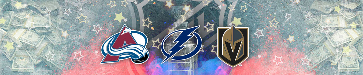 Colorado Avalanche, Tampa Bay Lightning and Vegas Golden Knights Hockey Logos