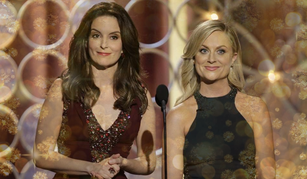 Tina Fey and Amy Poehler hosting the Golden Globes