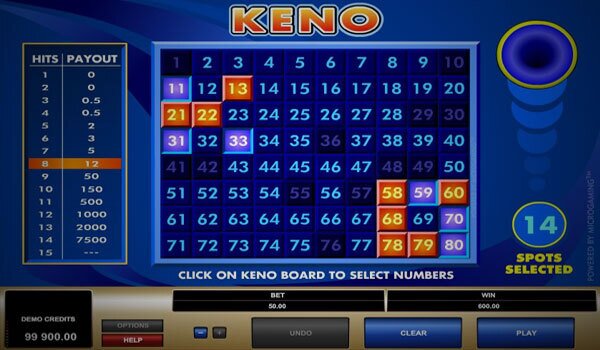 Video Casino Keno