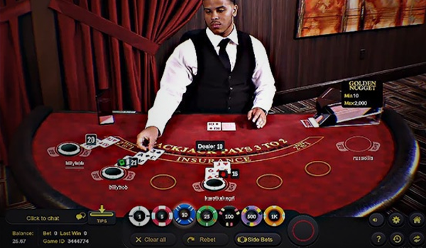 Online blackjack dealer