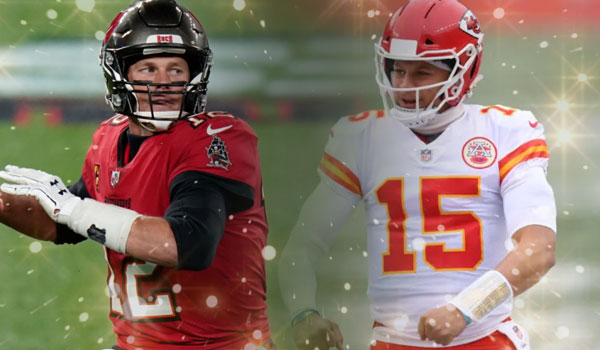 Brady and Mahomes in Super Bowl 55