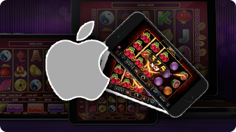 IPhone Logo, IPhone Displaying Vegas Slots Online