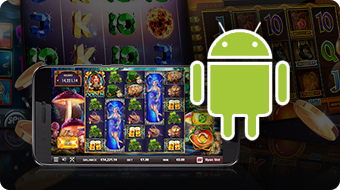 Casino Game on Android Phone, Android Logo