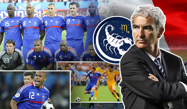 Raymond Domenech was reluctant to call too many Scorpio players in the French squad.