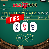 Red Dog Poker tie