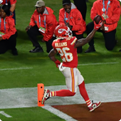 Kansas City Chiefs player making a touchdown