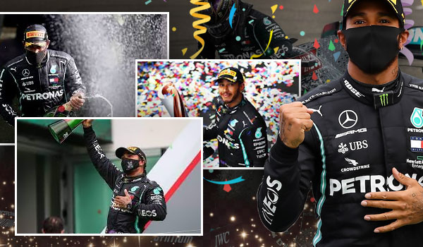 Lewis Hamilton Celebrating