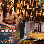 Live dealer baccarat and poker games