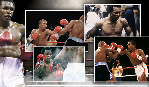 Boxer Ray Leonard in action