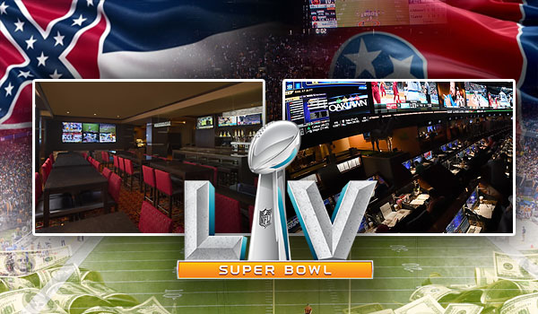 Mississippi and Tennessee Have Land-Based Sportsbooks With Legal Super Bowl Betting.