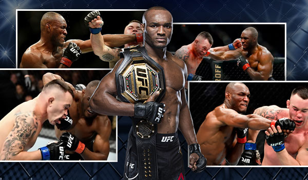 Kamaru Usman in action