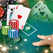 Blackjack deck of cards and chips