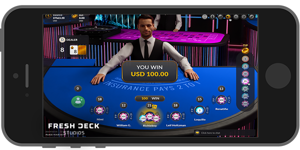Seven-Seat Blackjack from Fresh Deck Studios