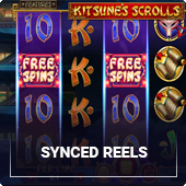 Synced reel slot game feature