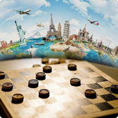 Playing checkers around the world