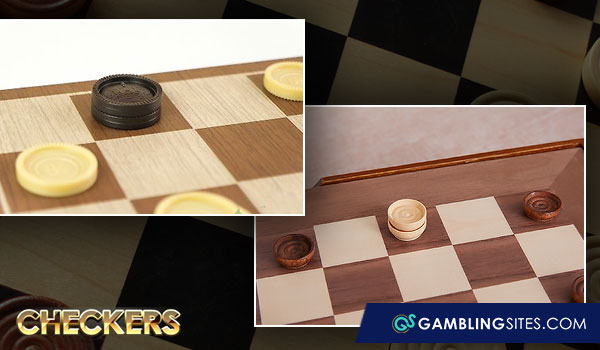 Men vs. kings in checkers.