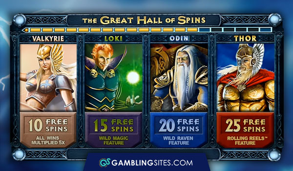 The Great Hall of Free Spins in Thunderstruck II.